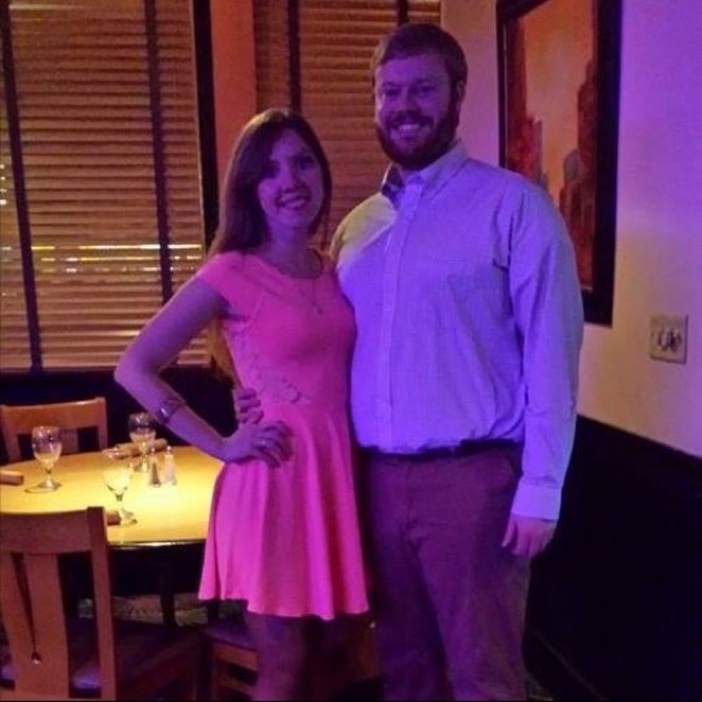 Neon Pink Hollister Dress with Lace Detailing